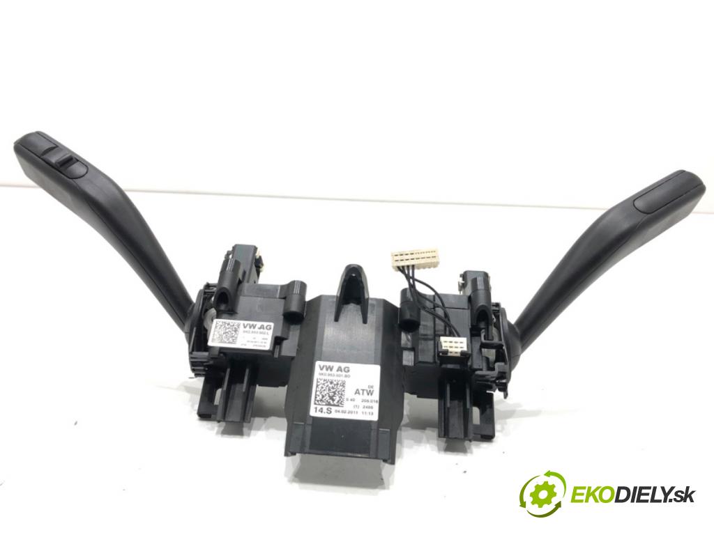 VW TIGUAN SUV 2011 100 kW 2.0 TDI 4motion 1968 Prepínač kombinovaný 5K0953502L (Prepínacie páčky pod volantom)