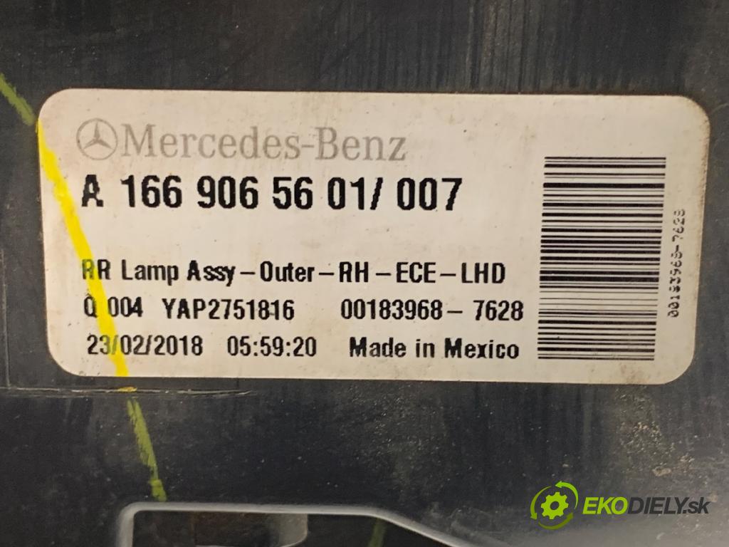 MERCEDES-BENZ GLE SUV 2018 190 kW 350 d 4-matic (166.024) 2987 světlo pravý zadní část A1669065601