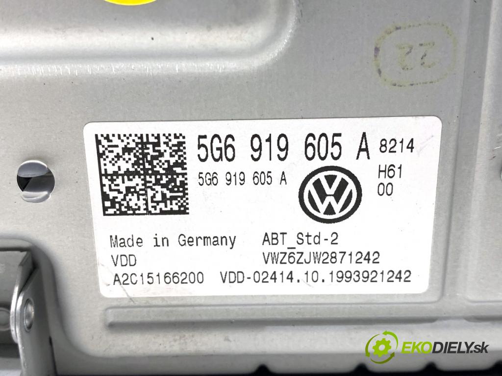VW GOLF VII Kombi 2019 96 kW 1.5 TSI 1495 RADIO 5G6919605A (Audio zariadenie)