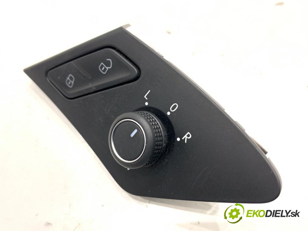 VW GOLF VII Kombi 2019 96 kW 1.5 TSI 1495 Prepínač nastavenia spätných zrkadiel 5G0959565AC (Prepínacie páčky pod volantom)