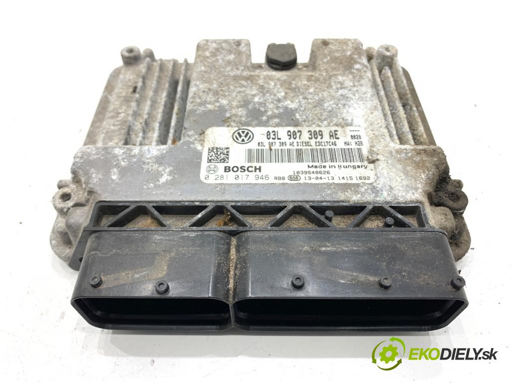 VW PASSAT B7 Kombi 2013 103 kW 2.0 TDI 1968 riadiaca jednotka Motor 03L907309AE (Riadiaca jednotka)