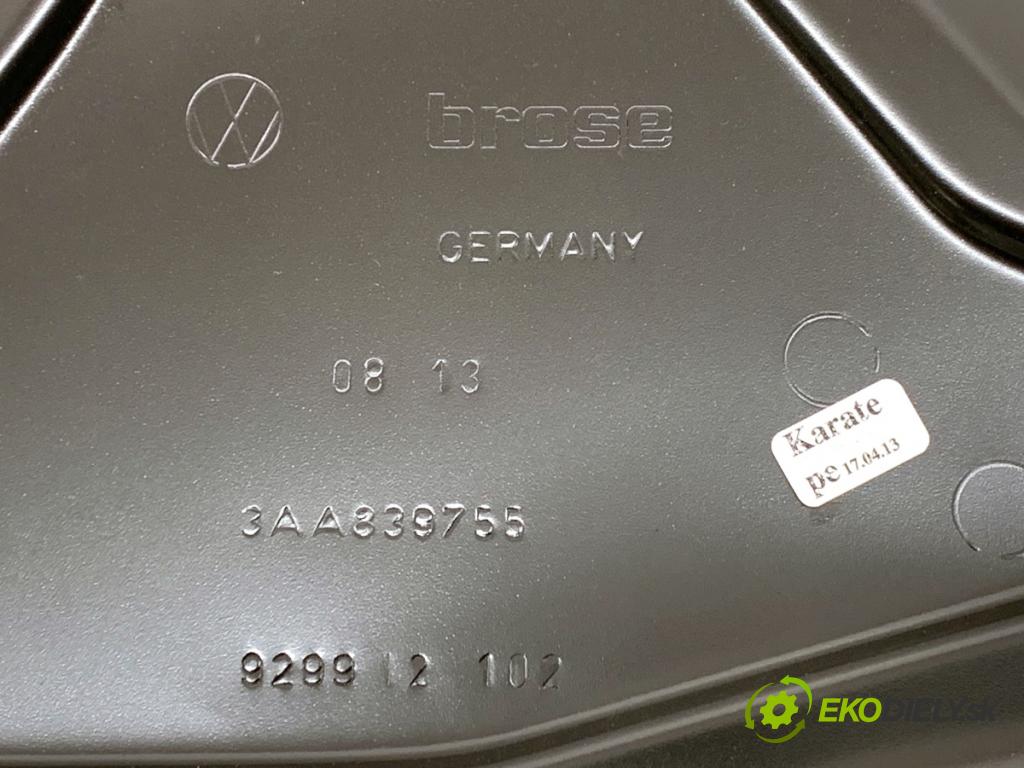 VW PASSAT B7 Kombi 2013 103 kW 2.0 TDI 1968 mechanismus okna levý zadní část 3AA839755