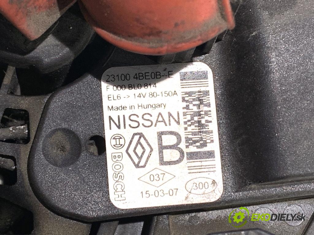 NISSAN QASHQAI J11 SUV 2015 85 kW 1.2 DIG-T 1197 Alternátor 231004BE0B (Alternátor)