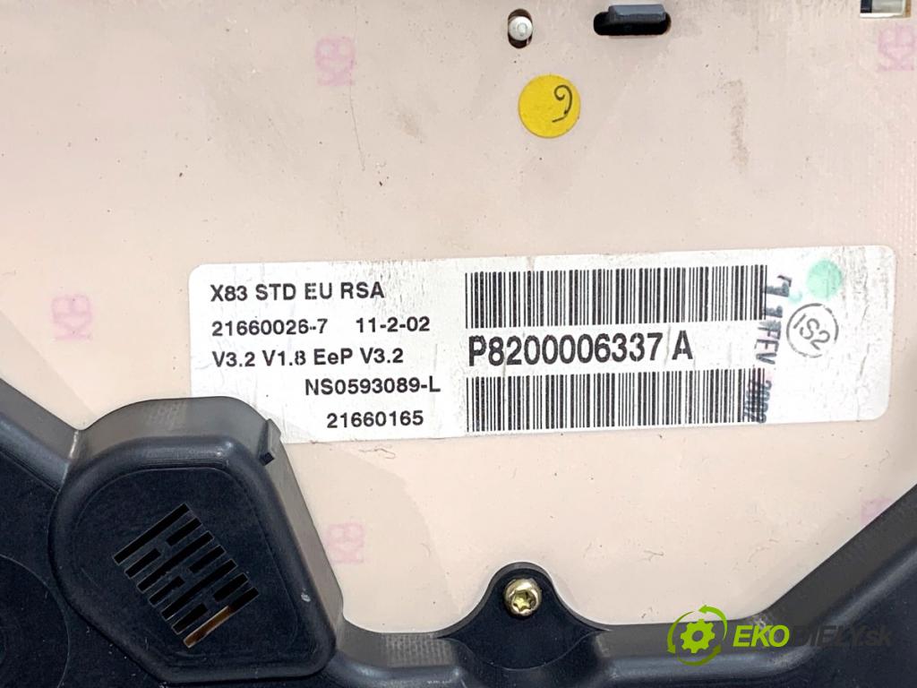 RENAULT TRAFIC II Autobus 2002 60 kW 1.9 dCI 80 (JL0B) 1870 prístrojovka P8200006337A (Přístrojová deska)