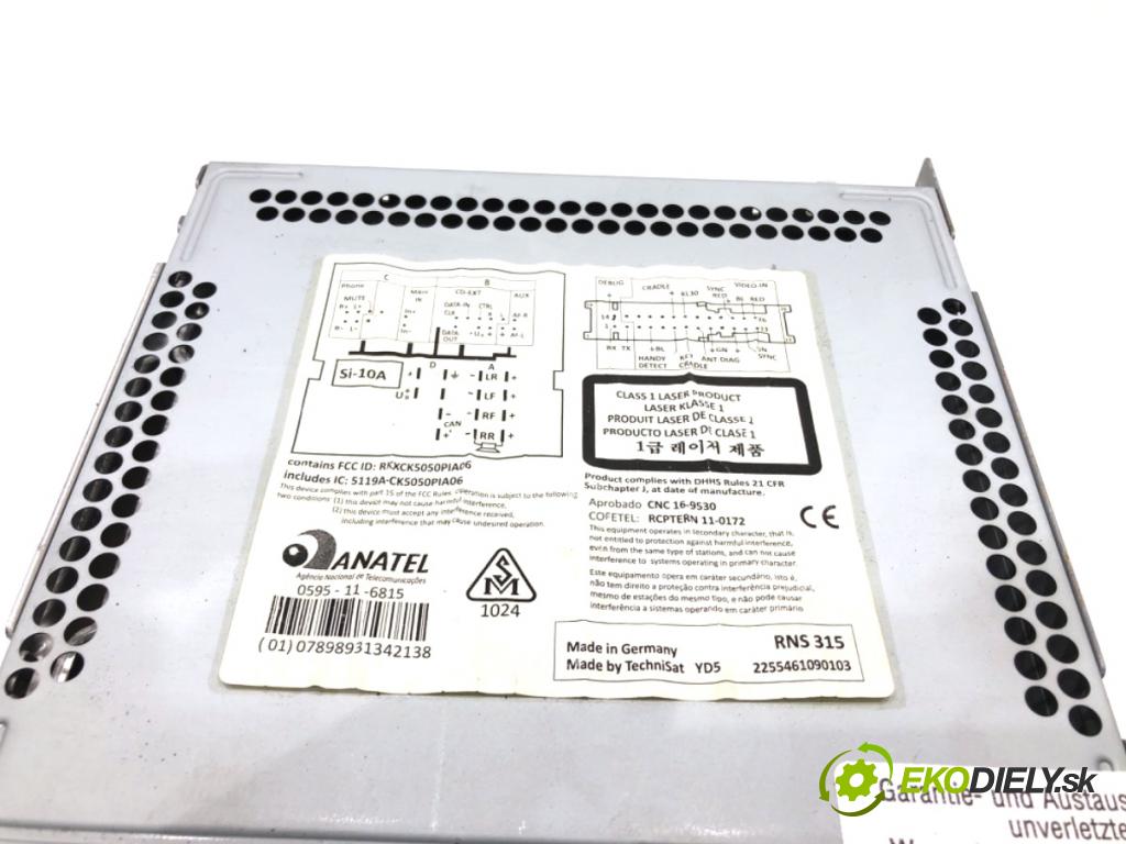 VW PASSAT B7 sedan 2015 125 kW 1.8 TSI 1798 RADIO Navigácia 1K0035274P (Audio zariadenie)