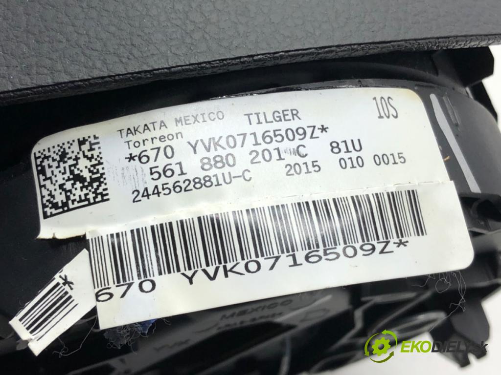 VW PASSAT B7 sedan 2015 125 kW 1.8 TSI 1798 AirBag volantu 561880201C (Airbag)