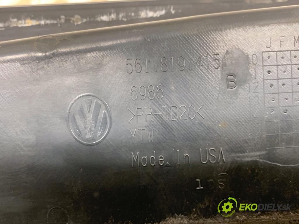 VW PASSAT B7 sedan 2015 125 kW 1.8 TSI 1798 Torpédo, plast pod čelné okno 561819415B (Torpédo (plast pod čelným sklom))