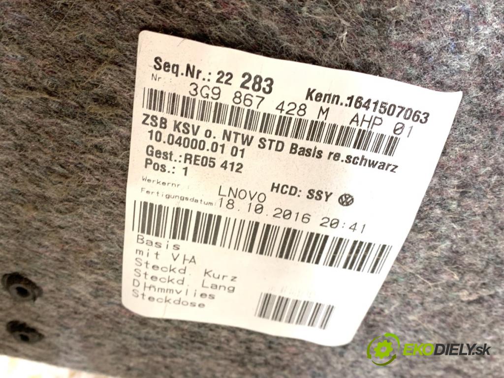 VW PASSAT B8 Kombi 2016 140 kW 2.0 TDI 1968 čalúnenie kufra pravy 3G9867428M