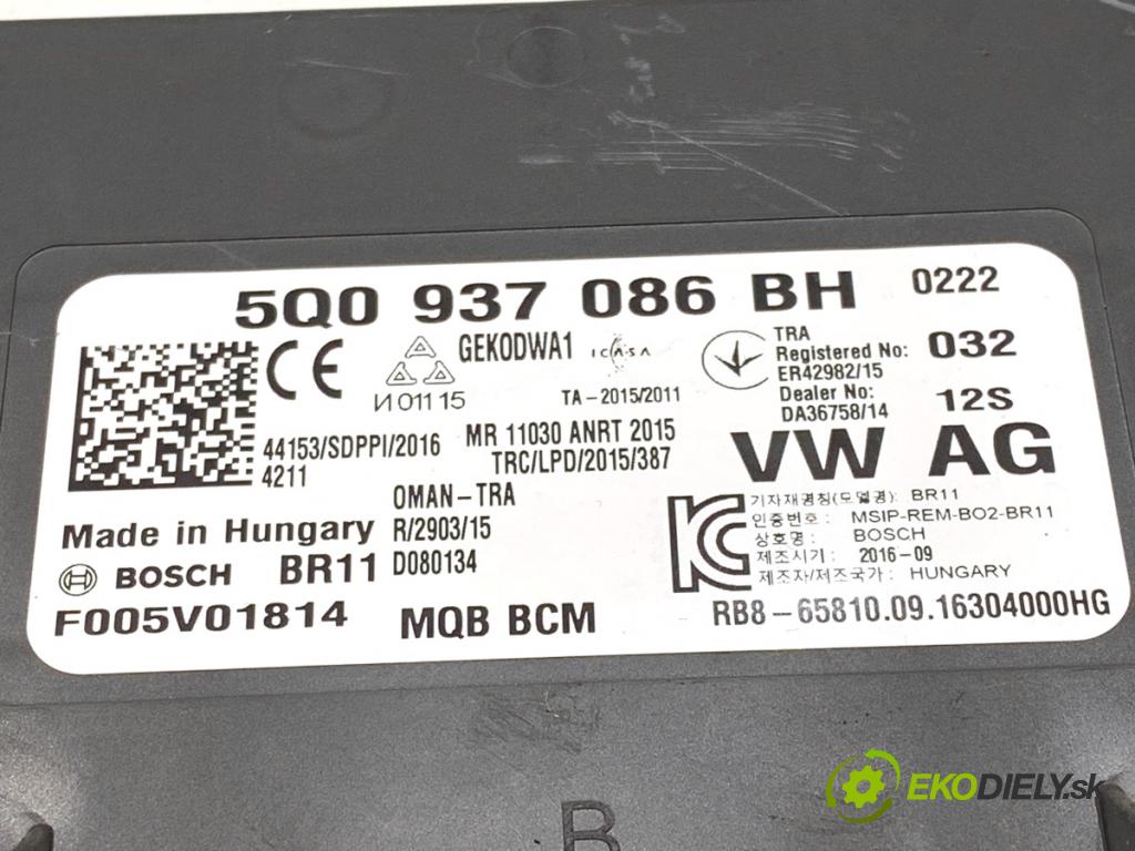 VW PASSAT B8 Kombi 2016 140 kW 2.0 TDI 1968 Modul komfortu 5Q0937086BH (Modul komfortu)