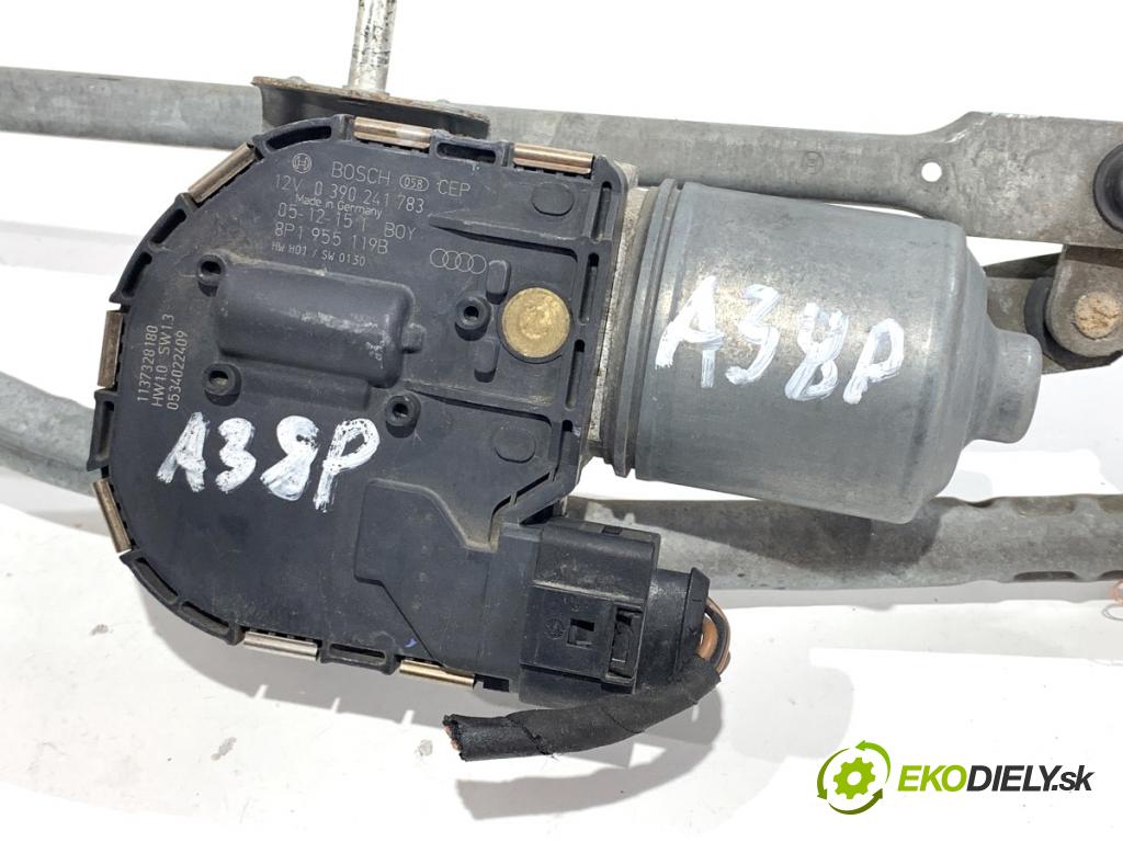 AUDI A3 8P liftback 2004 103 kW 2.0 TDI 1968 Mechanizmus stieračov predný 8P1955119B (Motorček stieračov predný)