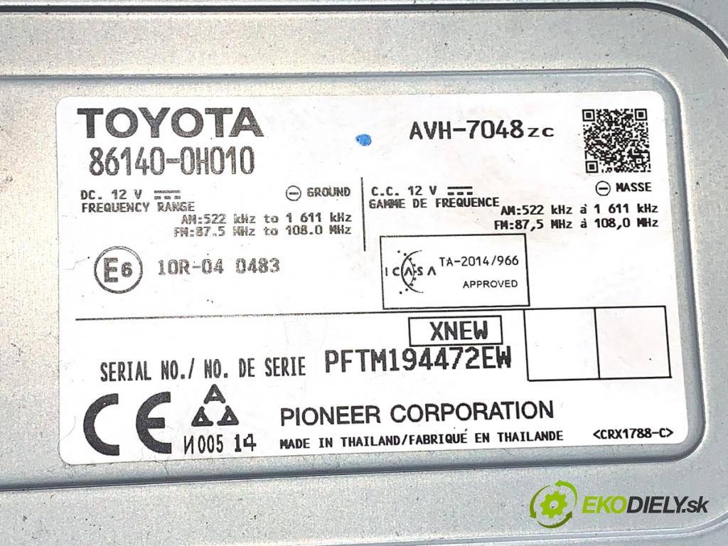 TOYOTA AYGO II liftback 2016 51 kW 1.0 (KGB40) 998 RADIO 86140-0H010 (Audio zariadenie)