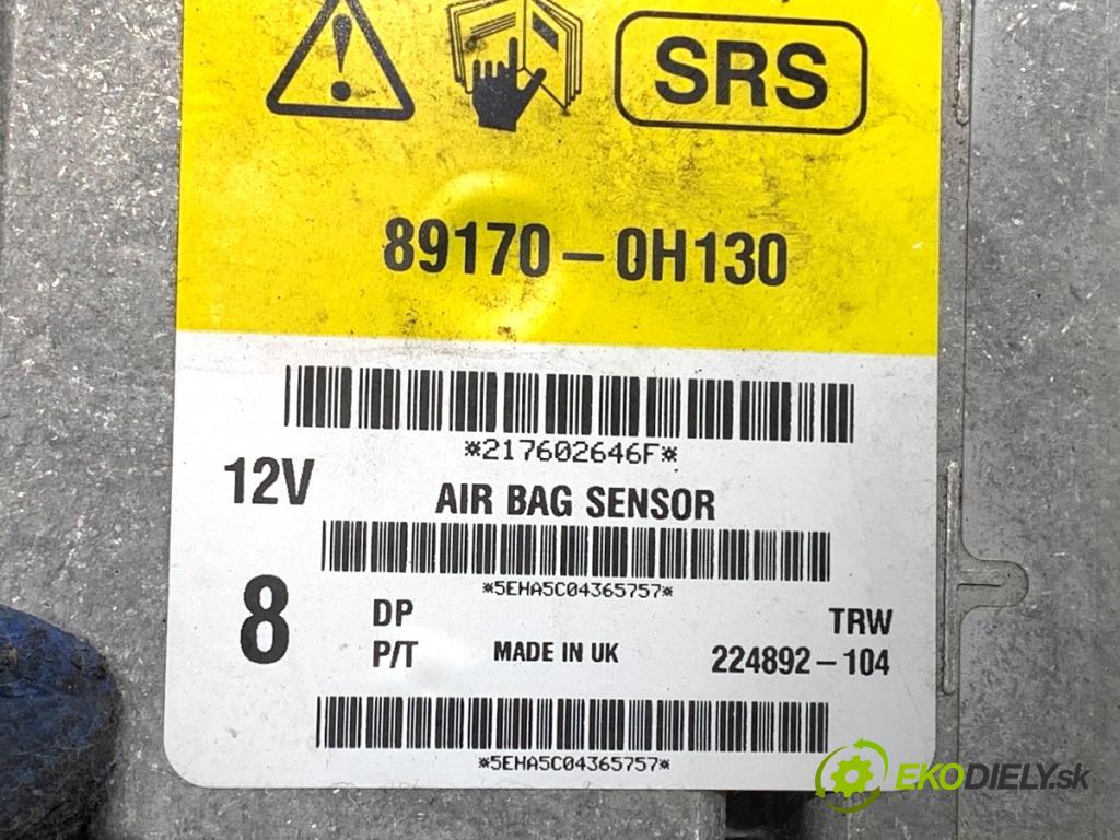 TOYOTA AYGO II liftback 2016 51 kW 1.0 (KGB40) 998 senzor airbag 89170-0H130 (Snímač)