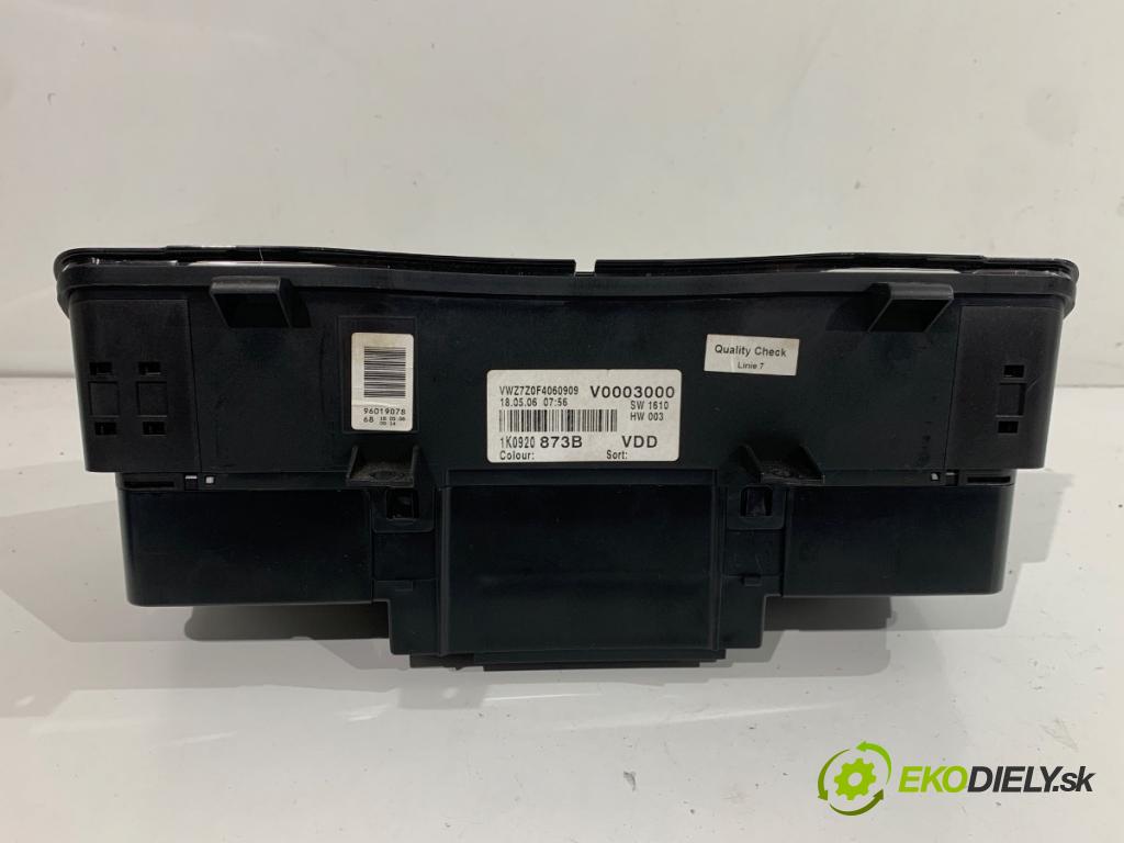 VW GOLF V liftback 2006 103 kW 2.0 TDI 1968 Prístrojovka 1K0920873B (Prístrojová doska)