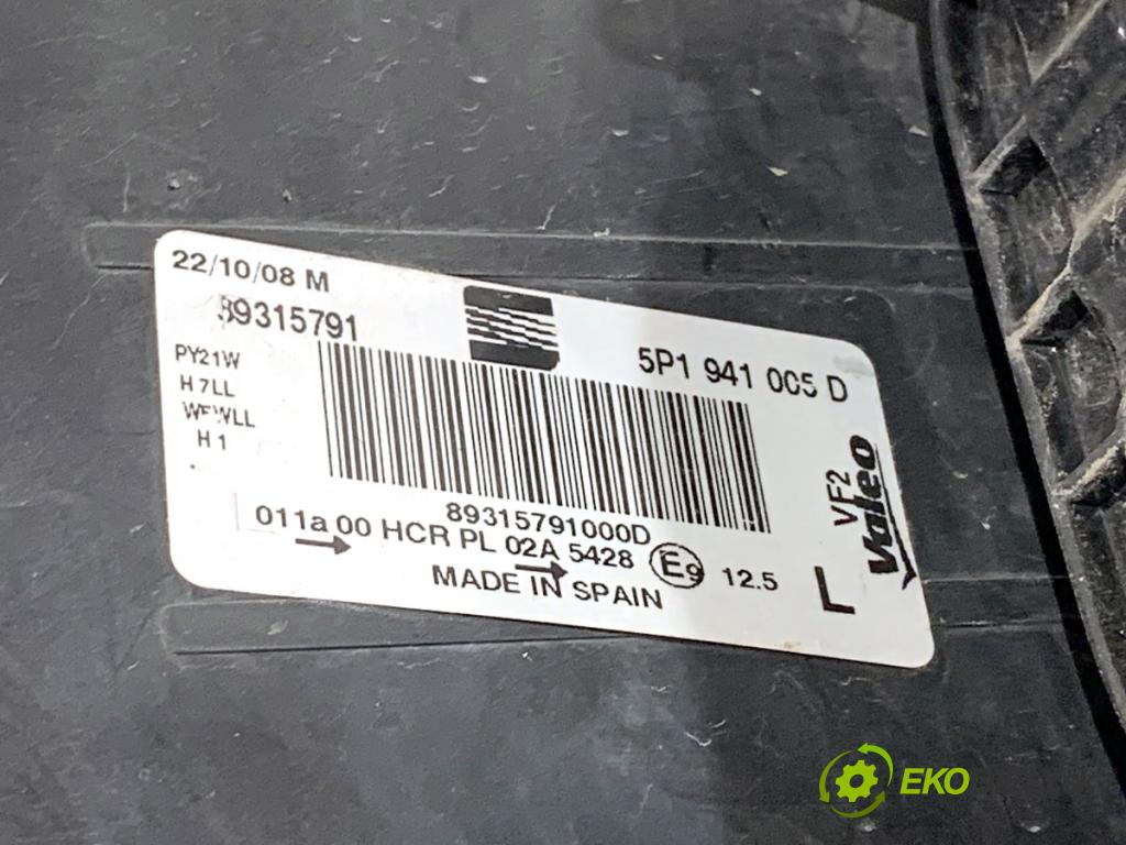 SEAT LEON II liftback 2008 75 kW 1.6 1595 Svetlomet ľavy predný