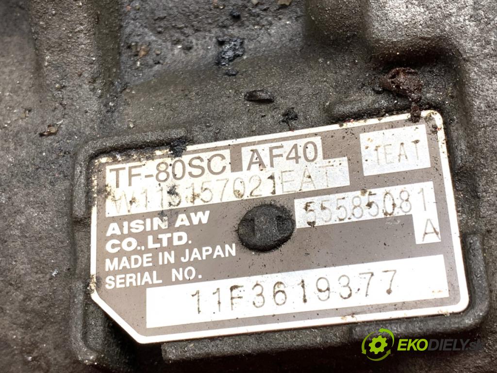 OPEL INSIGNIA A liftback 2011 118 kW 2.0 CDTI (68) 1956 Prevodovka 55585081 TF-80SC (Prevodovka)