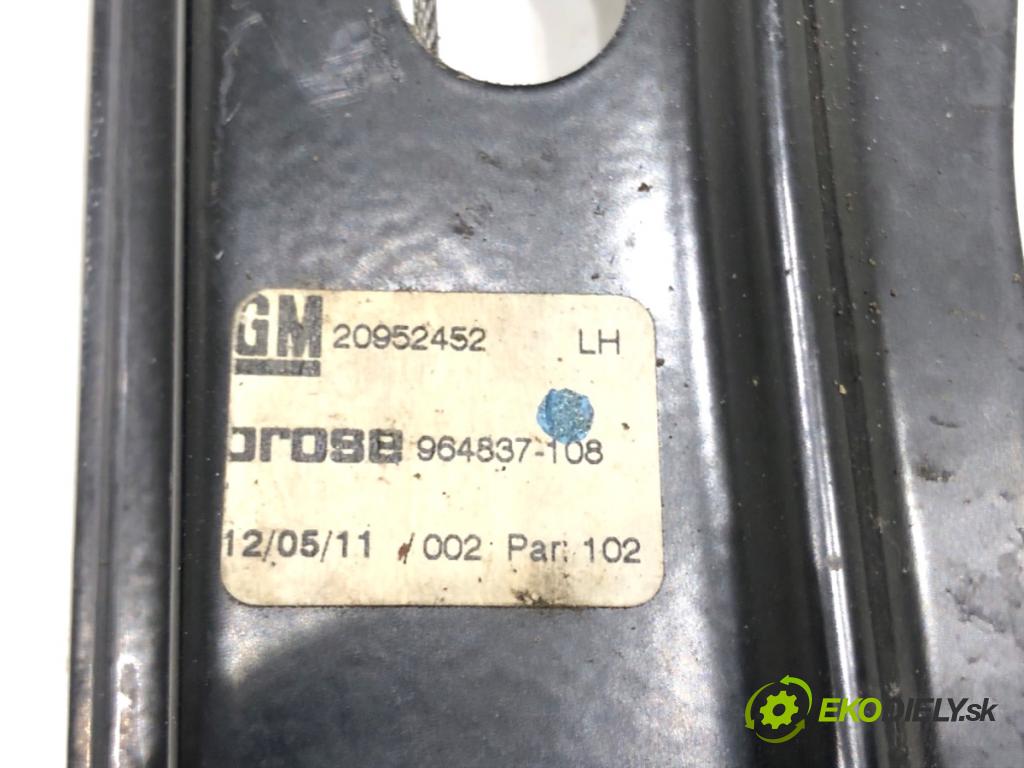 OPEL INSIGNIA A liftback 2011 118 kW 2.0 CDTI (68) 1956 mechanismus okna levý přední část 20952452
