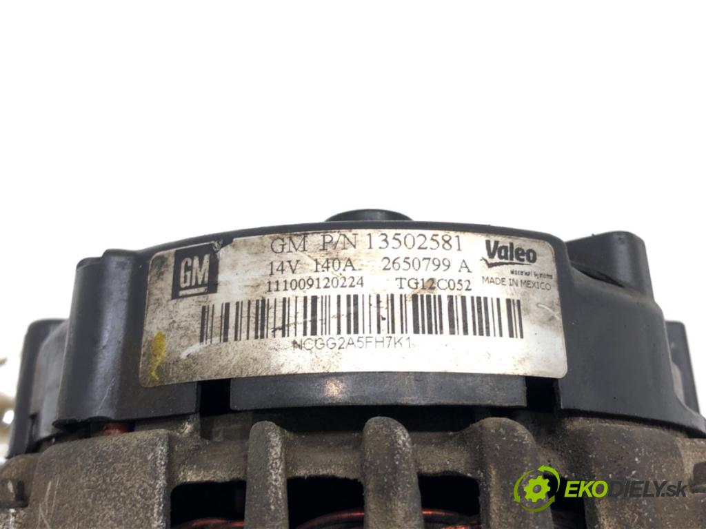 OPEL INSIGNIA A liftback 2011 118 kW 2.0 CDTI (68) 1956 Alternátor 13502581 (Alternátor)