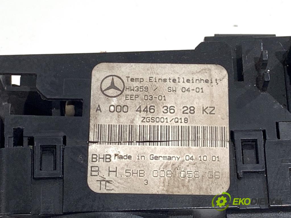 MERCEDES-BENZ W903 Autobus 2005 80 kW 211 CDI 2148 Panel ovládania kúrenia A0004463628KZ (Prepínacie páčky pod volantom)