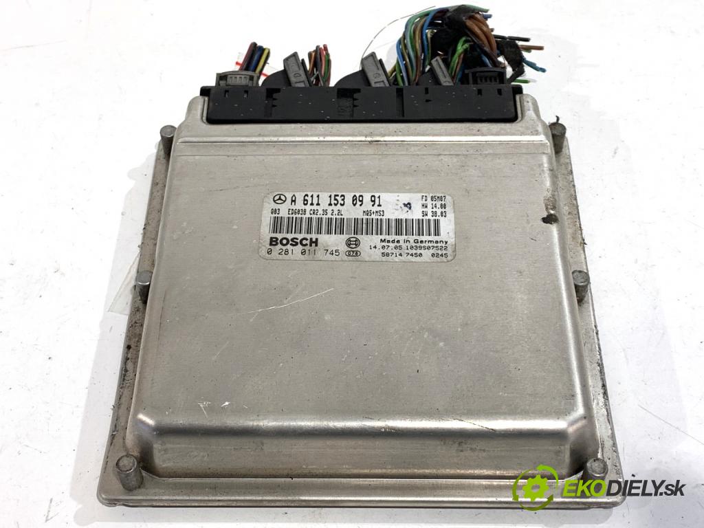 MERCEDES-BENZ W903 Autobus 2005 80 kW 211 CDI 2148 riadiaca jednotka Motor A6111530991 (Riadiaca jednotka)