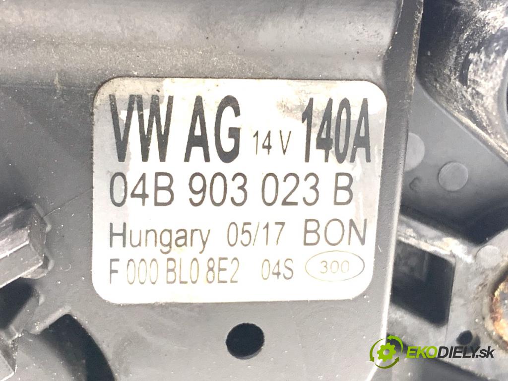SKODA FABIA III Kombi 2017 77 kW 1.4 TDI 1422 Alternátor 04B903023B (Alternátor)