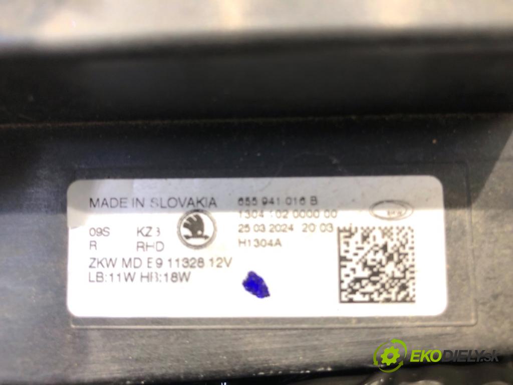 SKODA KAMIQ SUV 2024 85 kW 1.0 TSI 999 Svetlomet pravy predný 655941016B
