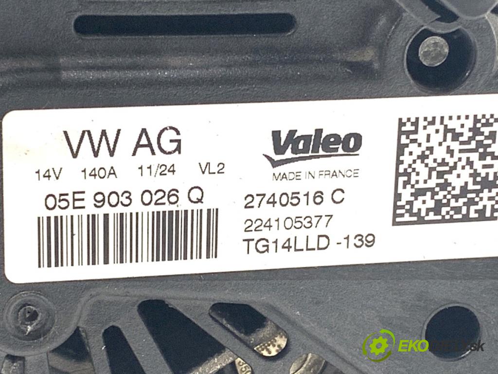 SKODA KAMIQ SUV 2024 85 kW 1.0 TSI 999 Alternátor 05E903026Q (Alternátor)
