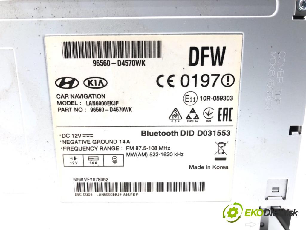 KIA OPTIMA sedan 2016 104 kW 1.7 CRDi 1685 RADIO Dislpej 96560-D4570WK