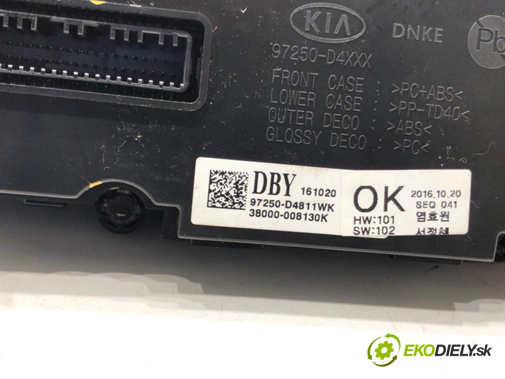 KIA OPTIMA sedan 2016 104 kW 1.7 CRDi 1685 Panel ovládania kúrenia 97250-D4811WK (Prepínacie páčky pod volantom)