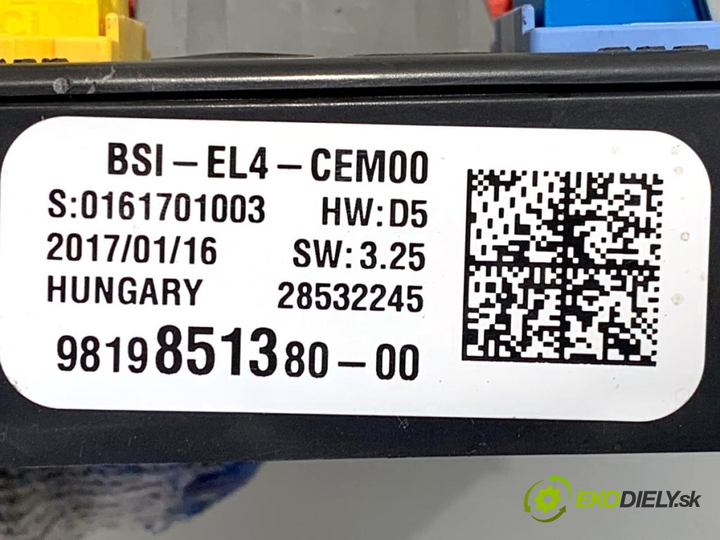 CITROEN C4 PICASSO II nadwozie wielkoprzestrzenne (MPV) 2017 88 kW 1.6 BlueHDi 120 1560 modul BSI 9819851380 (Pojistková skříňka)