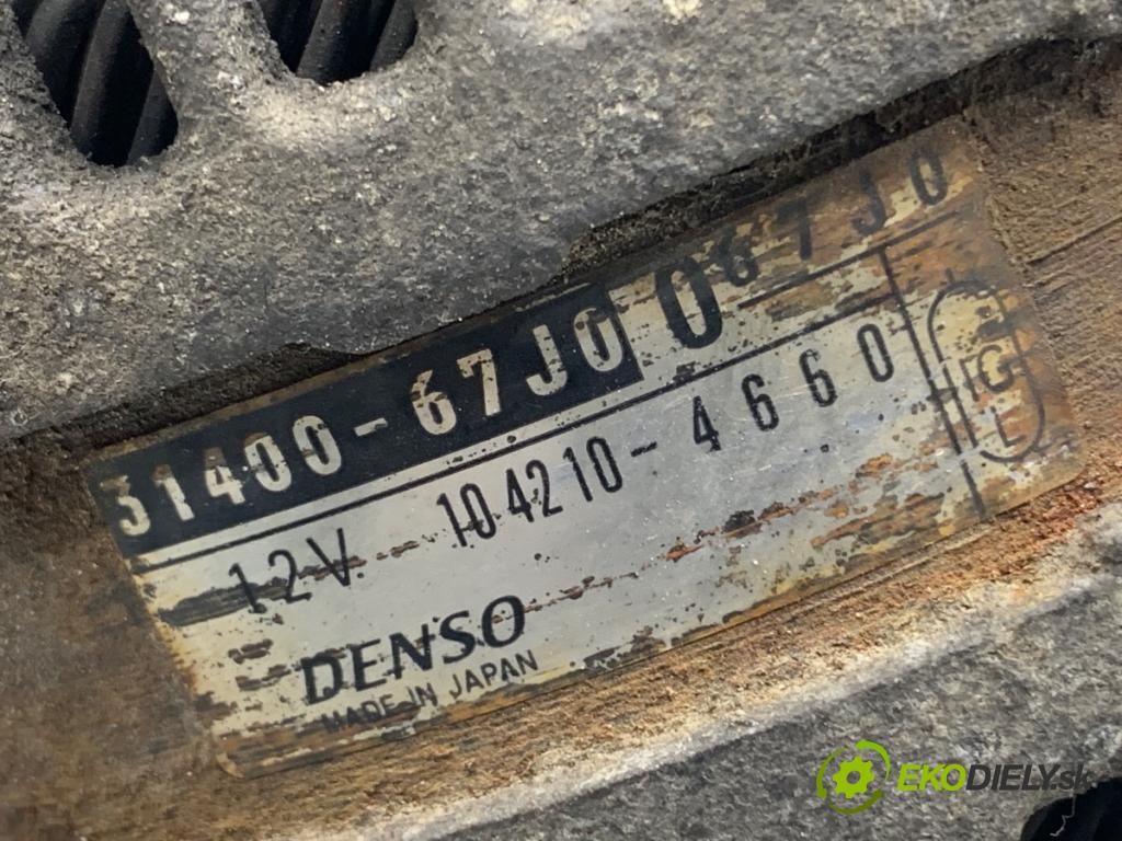 SUZUKI GRAND VITARA II samochód terenowy zamknięty 2006 95 kW 1.9 DDiS Napęd na wszystkie koła (JT419, TD44, JB419WD,... 1870 Alternátor 31400-67J0 104210-4660 (Alternátor)