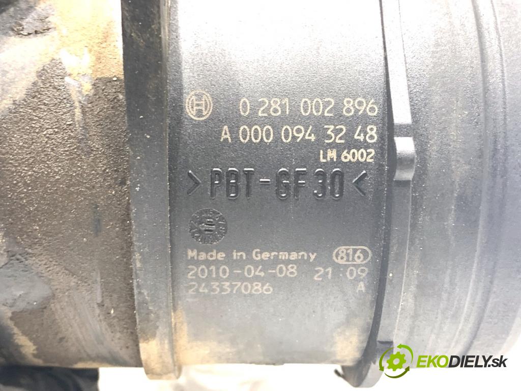 VW CARFTER 30 35 Autobus 2010 120 kW 2.5 TDI 2461 Váha vzduchu 0281002896 (Váha vzduchu)