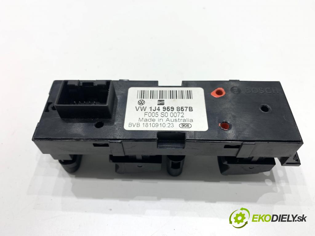 SEAT LEON I liftback 2002 81 kW 1.9 TDI 1896 Prepínač okien 1J4959857B (Prepínacie páčky pod volantom)