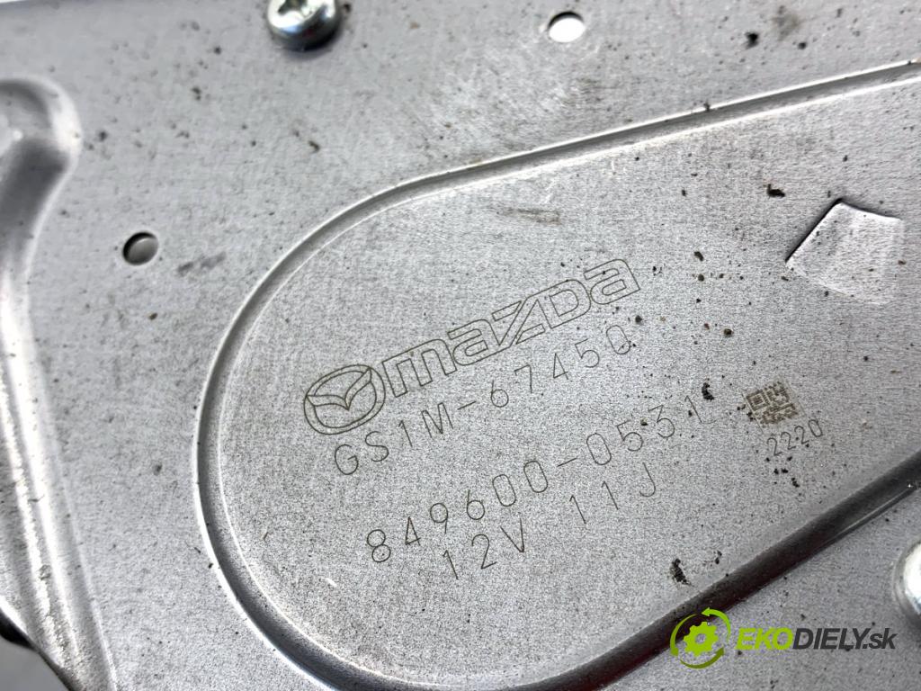 MAZDA 6 GH liftback 2007 88 kW 1.8 MZR 1798 Motor stieračov zad GS1M-67450 849600-0531