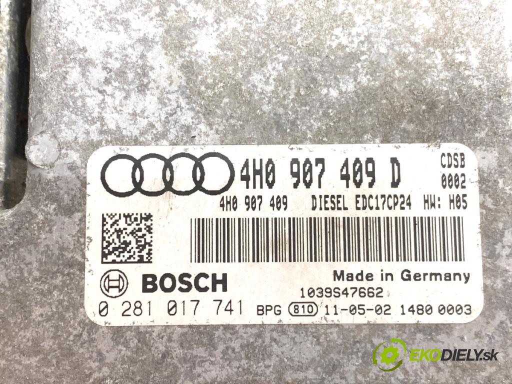 AUDI A8 D4 sedan 2011 258 kW 4.2 TDI quattro 4134 řídící jednotka motora 4H0907409D (Řídicí jednotka)