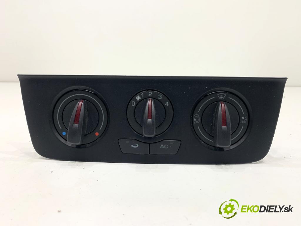 SEAT IBIZA IV liftback 2011 63 kW 1.4 1390 Panel ovládania kúrenia 6J0820045A (Prepínacie páčky pod volantom)