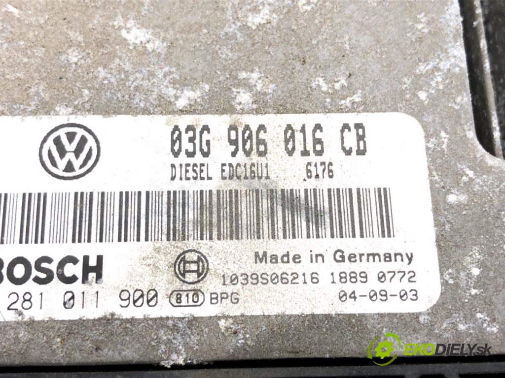 VW GOLF V liftback 2004 77 kW 1.9 TDI 1896 riadiaca jednotka Motor 03G906016CB (Riadiaca jednotka)