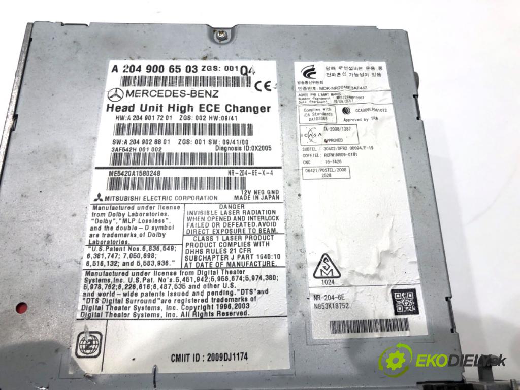 MERCEDES-BENZ X204 SUV 2010 125 kW 220 CDI (204.902) 2143 RADIO A2049006503 (Audio zařízení)