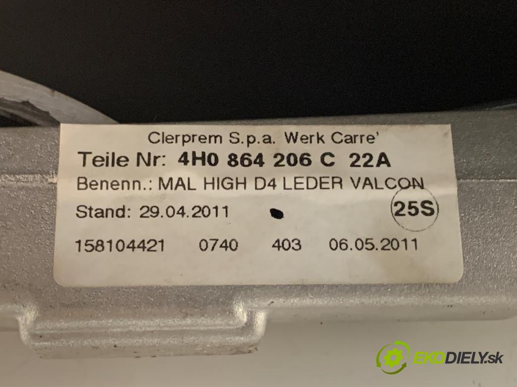 AUDI A8 D4 sedan 2011 258 kW 4.2 TDI quattro 4134 Lakťová opierka 4H0864206C (Lakťová opierka)