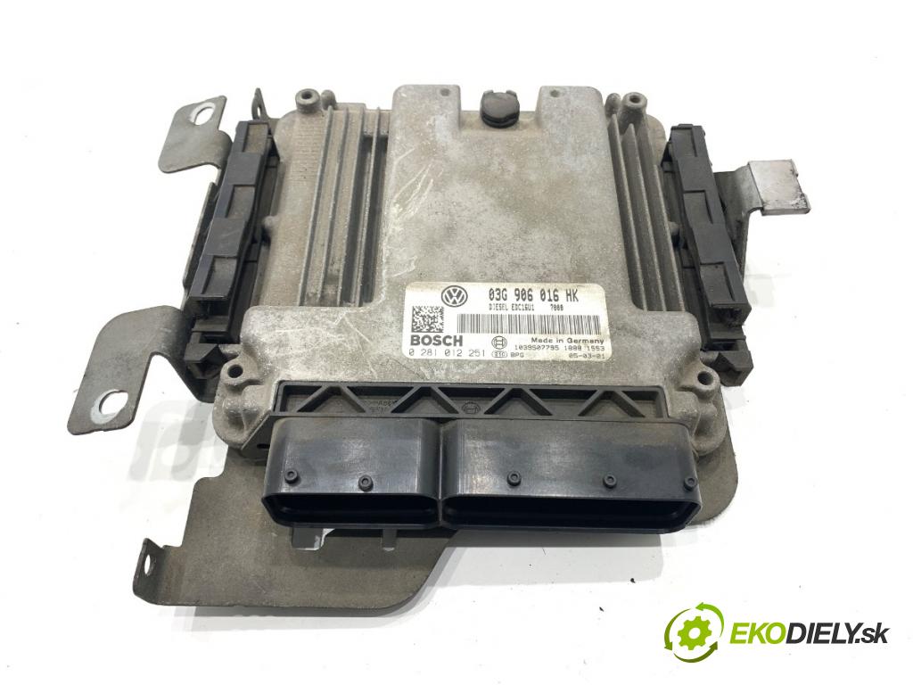 VW TOURAN nadwozie wielkoprzestrzenne (MPV) 2005 103 kW 2.0 TDI 1968 riadiaca jednotka Motor 03G906016HK (Riadiaca jednotka)