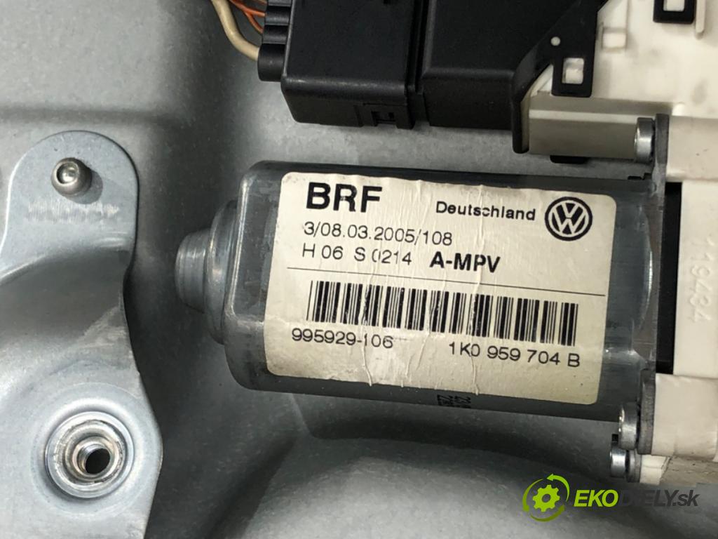 VW TOURAN nadwozie wielkoprzestrzenne (MPV) 2005 103 kW 2.0 TDI 1968 Mechanizmus okna pravy zad 1T0839730H