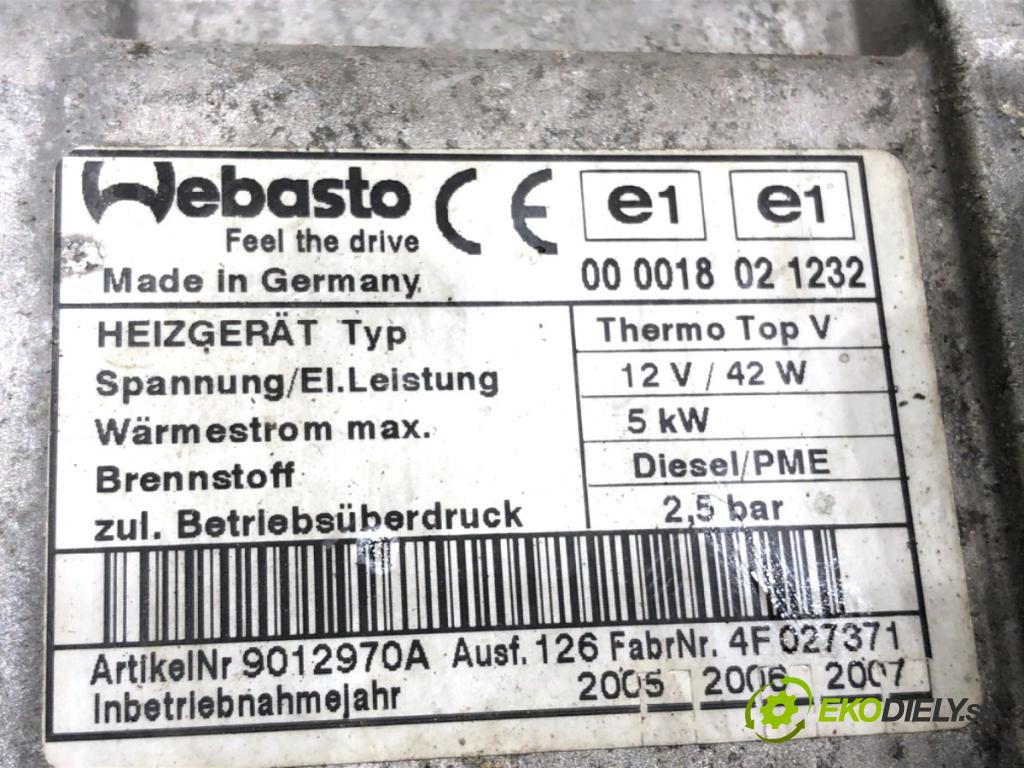 VW TOURAN nadwozie wielkoprzestrzenne (MPV) 2003 74 kW 1.9 TDI 1896 Webasto  (Webasto (nezávislé topení))