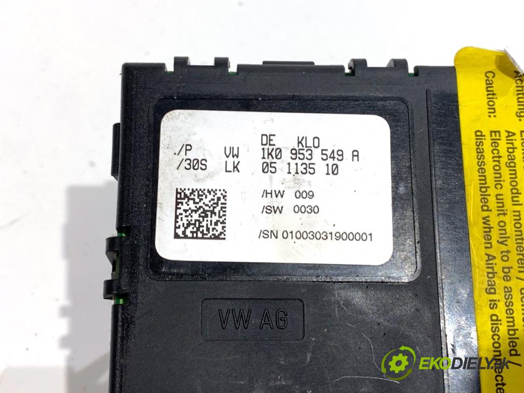 VW TOURAN nadwozie wielkoprzestrzenne (MPV) 2003 74 kW 1.9 TDI 1896 Snímač uhlu uhlu 1K0953549A