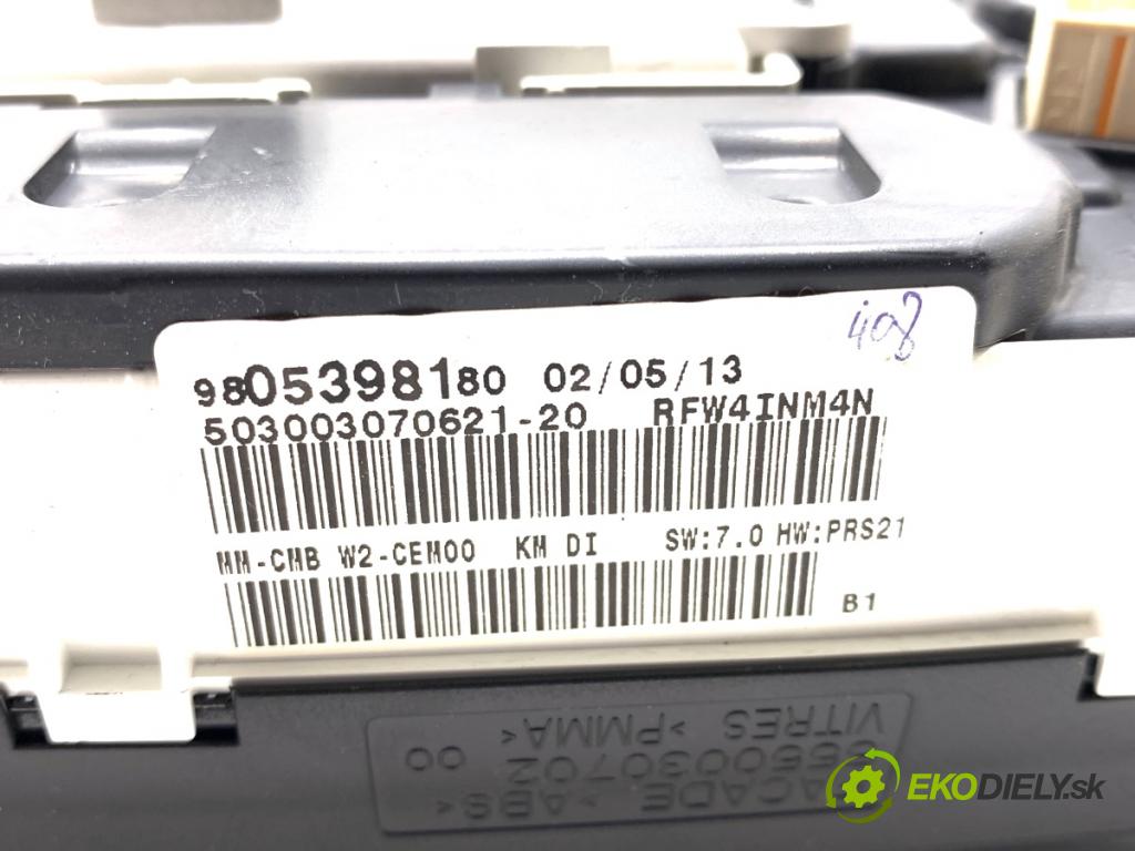 PEUGEOT 508 I sedan 2013 120 kW 2.0 HDi 1997 Prístrojovka 9805398180 (Prístrojová doska)