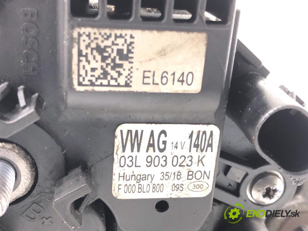 VW PASSAT B8 Kombi 2016 140 kW 2.0 TDI 1968 Alternátor 03L903023K (Alternátor)