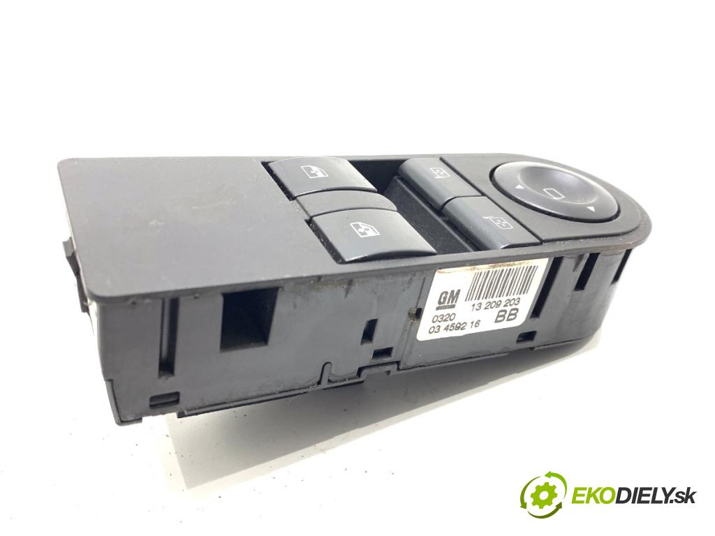 OPEL ASTRA H liftback 2005 125 kW 2.0 Turbo (L08) 1998 Prepínač okien 13209203 (Prepínacie páčky pod volantom)