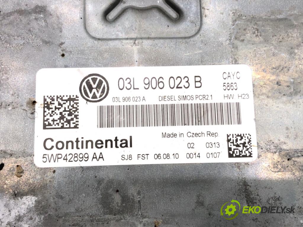 VW GOLF VI liftback 2010 77 kW 1.6 TDI 1598 riadiaca jednotka Motor 03L906023B (Riadiaca jednotka)