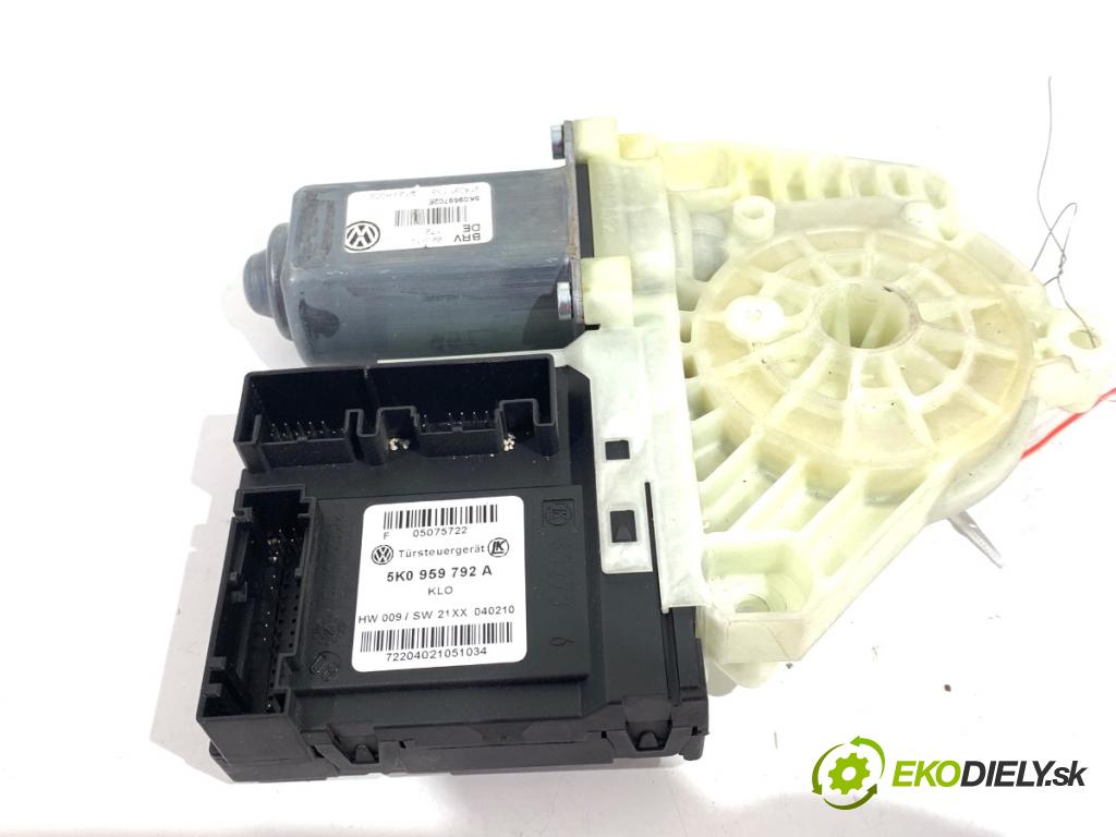 VW GOLF VI liftback 2010 77 kW 1.6 TDI 1598 Motor sťahovania okna pravy predný 5K0959792A