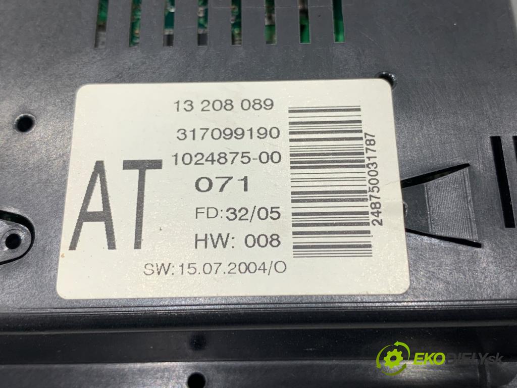 OPEL ZAFIRA B nadwozie wielkoprzestrzenne (MPV) 2005 77 kW 1.6 (M75) 1598 Dislpej 13208089 (Prístrojová doska)