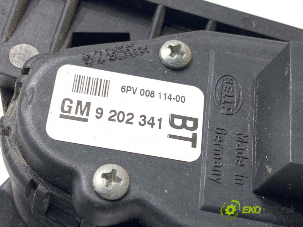 OPEL ZAFIRA B nadwozie wielkoprzestrzenne (MPV) 2005 77 kW 1.6 (M75) 1598 potenciometr plynového pedálu 9202341 (Potenciometr plynového pedálu)