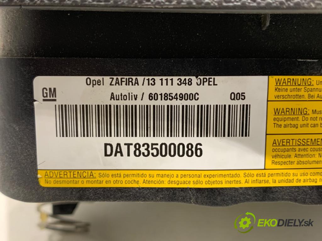 OPEL ZAFIRA B nadwozie wielkoprzestrzenne (MPV) 2005 77 kW 1.6 (M75) 1598 AirBag volantu 13111348 (Airbag)
